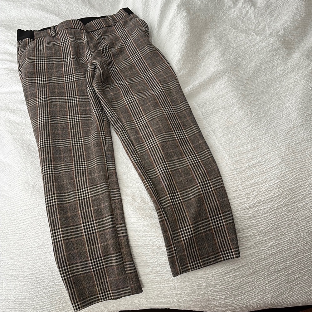 WoMen's Plaid Brown Pants
